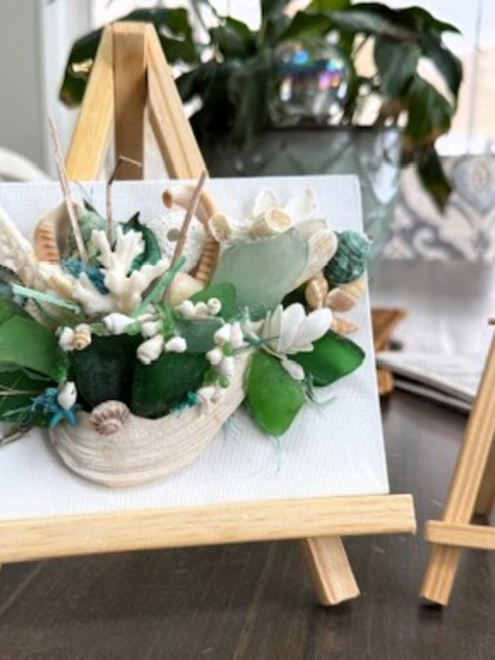 Sea Glass & Shell Art Original Design - Picture 3 of 7